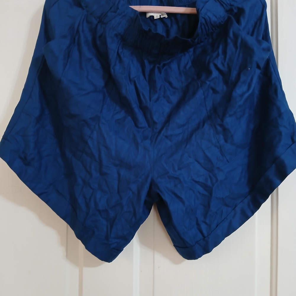 High Waist Navy Blue Women's Shorts